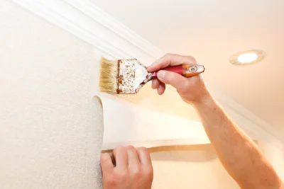 Pose de papier peint à Mertzen — revêtements muraux et toiles de verre